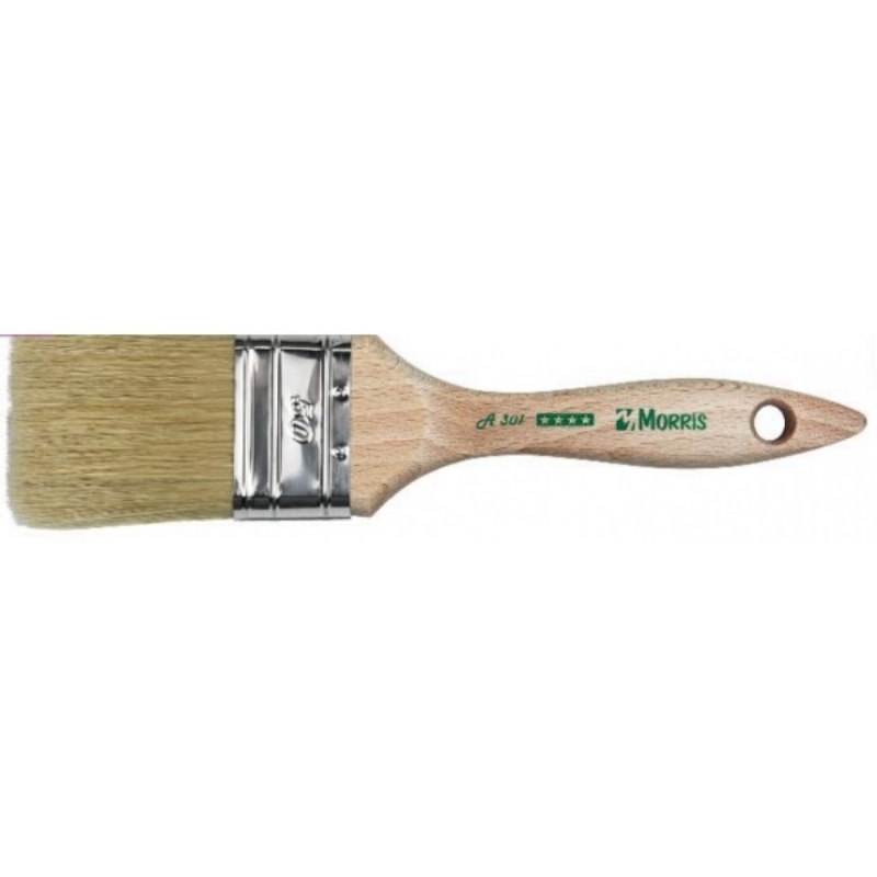 55735259 ΠΙΝΕΛΟ MORRIS, A301 - 40mm, ΛΕΥΚΟ ΥΠΕΡΔΙΠΛΟ, ΞΥΛΙΝΗ ΛΑΒΗ - Image 1