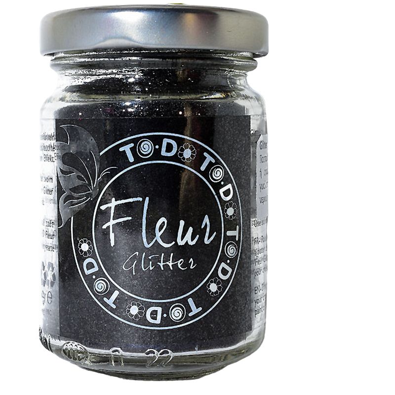 giomtovgrphoto1038 FLEUR GLITTER 90 GR BLACK - Image 1