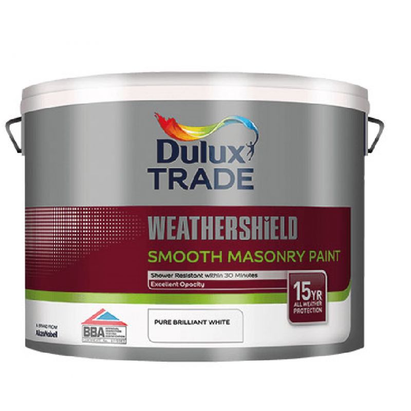giomtovgrphoto1328 DULUX TRADE WEATHERSHIELD SMOOTH MASONRY PAINT 2,5 lt - Image 1