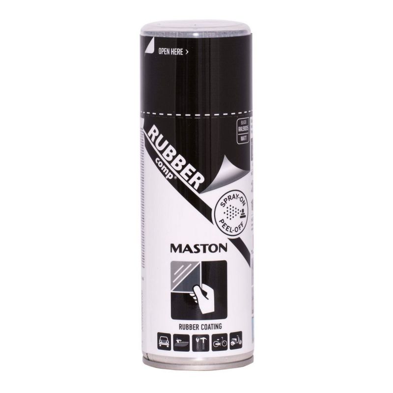 giomtovgrphoto1334 SPRAY MASTON RUBBERCOMP ΣΠΡΕΙ ΠΡΟΣΤΑΤΕΥΤΙΚΟΥ ΦΙΛΜ ΜΑΥΡΟ ΜΕ ΜΑΤ ΕΦΕ 400ML - Image 1