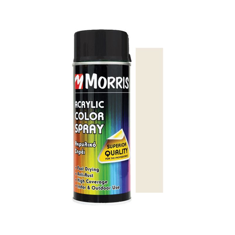 giomtovgrphoto1409 ΣΠΡΕΙ ΧΡΩΜΑΤΟΣ ΓΥΑΛΙΣΤΕΡΟ ΚΡΕΜ MORRIS 400ML - Image 1