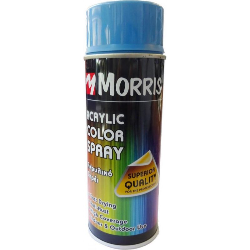 giomtovgrphoto1412 ΣΠΡΕΙ ΧΡΩΜΑΤΟΣ ΓΥΑΛΙΣΤΕΡΟ ΜΠΛΕ ΟΥΡΑΝΟΥ, MORRIS 400ml - Image 1