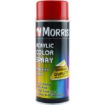 ΣΠΡΕΙ ΧΡΩΜΑΤΟΣ, ΓΥΑΛΙΣΤΕΡΟ ΚΟΚΚΙΝΟ ΦΩΤΙΑΣ, MORRIS, 400ml -RAL 3000