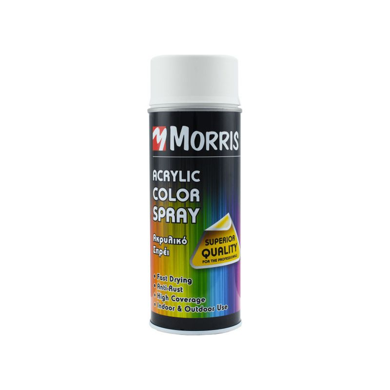 giomtovgrphoto1433 ΣΠΡΕΪ ΑΚΡΥΛΙΚΟ ΛΕΥΚΟ ΜΑΤ 400ml MORRIS 28529 - Image 1