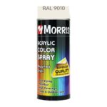 ΣΠΡΕΙ ΧΡΩΜΑΤΟΣ ΓΥΑΛΙΣΤΕΡΟ ΛΕΥΚΟ, MORRIS 400ml -RAL 9010