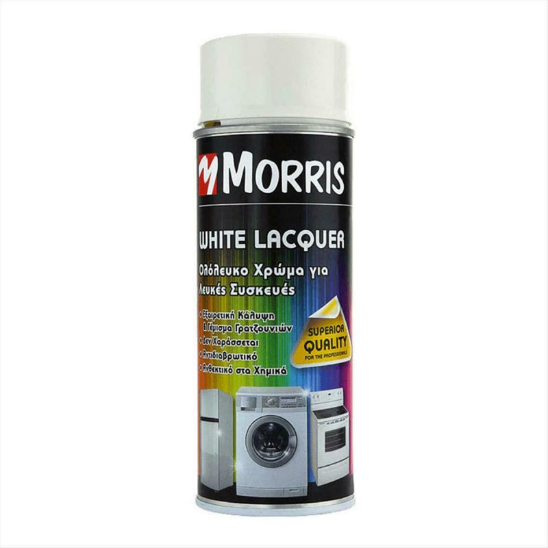 giomtovgrphoto1498 MORRIS SPRAY ΓΙΑ ΟΚΙΑΚΕΣ ΣΥΣΚΕΥΕΣ 28613 ΛΕΥΚΟ 400ML - Image 1