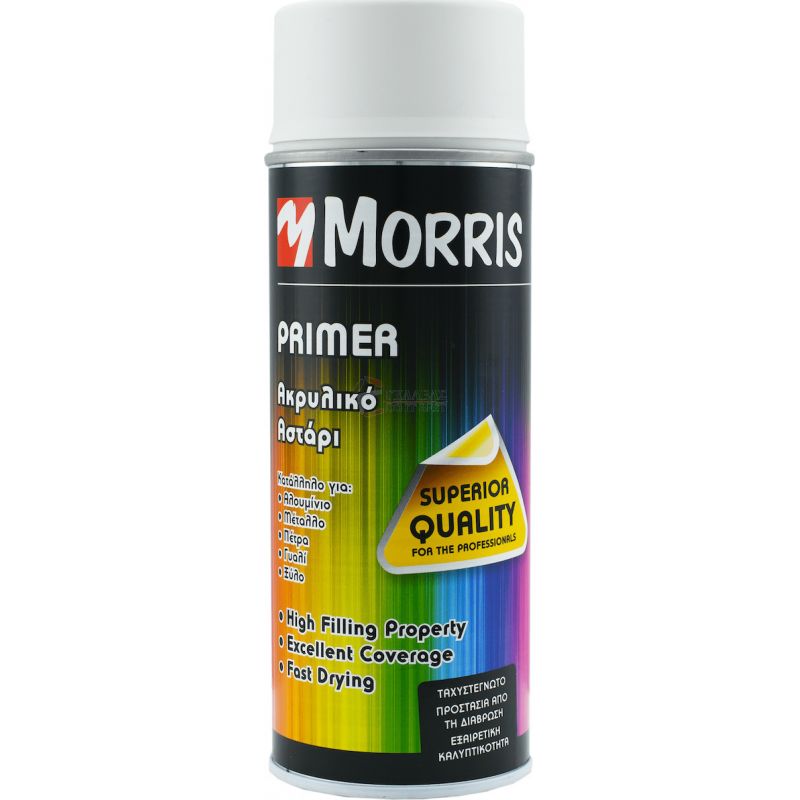 giomtovgrphoto1501 ΣΠΡΕΙ ΑΚΡΥΛΙΚΟ ΑΣΤΑΡΙ ΛΕΥΚΟ 400ML MORRIS 28552 - Image 1