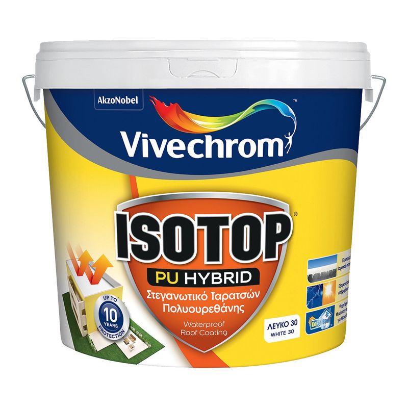 giomtovgrphoto1533 VIVECHROME Μονωτικό - Στεγανωτικό Ταρατσών ISOTOP PU HYBRID 3 L - Image 1