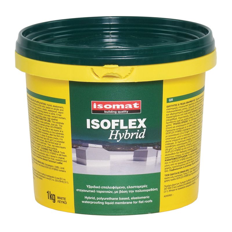 giomtovgrphoto1539 ISOMAT ISOFLEX HYBRID ΛΕΥΚΟ ΣΤΕΓΑΝΩΤΙΚΟ ΤΑΡΑΤΣΩΝ 1 kg - Image 1