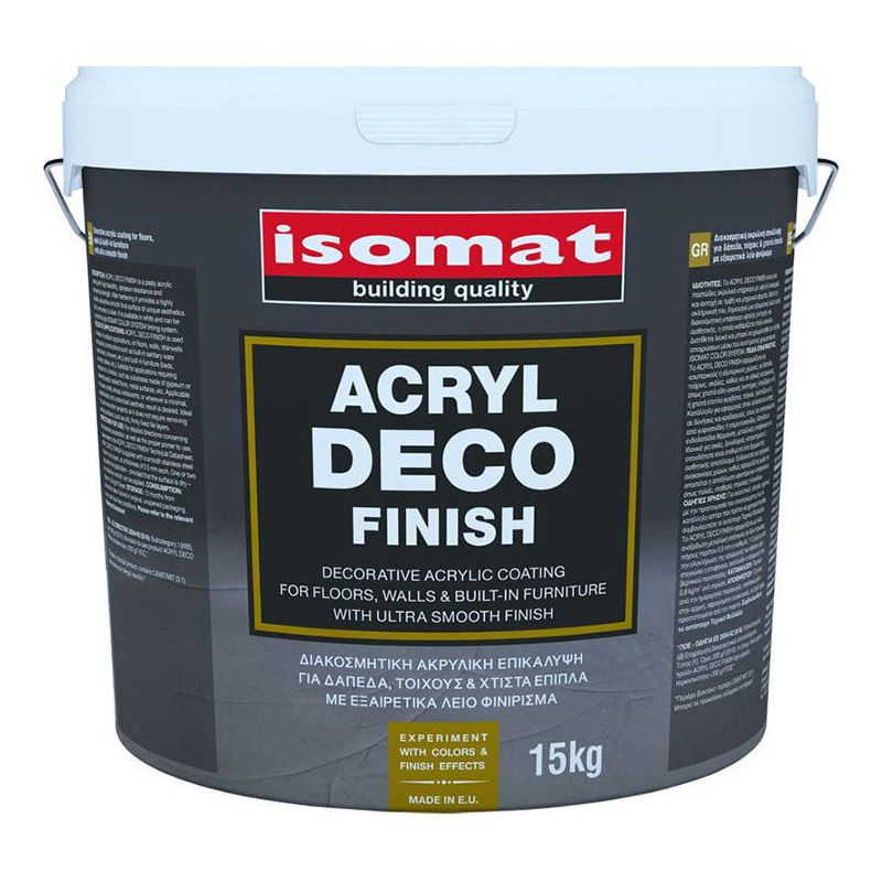 giomtovgrphoto2055 ISOMAT ACRYL DECO FINISH ΛΕΥΚΟ 15KG - Image 1