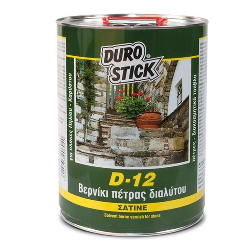 giomtovgrphoto3813 DUROSTICK ΒΕΡΝΙΚΙ ΠΕΤΡΑΣ ΔΙΑΛΥΤΟΥ D-12 4LT ΔΙΑΦΑΝΟ - Image 1